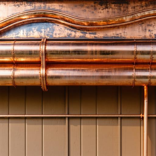 Hand-crafted copper guttering